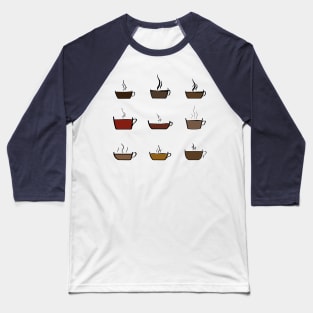 Set of Coffee and Tea Cups Baseball T-Shirt